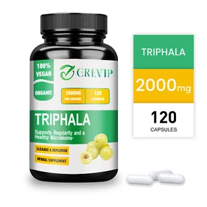 120pcs Triphala Capsules 2000mg - Strong Digestive Support Colon Cleanse Detox - Foto 1 di 12