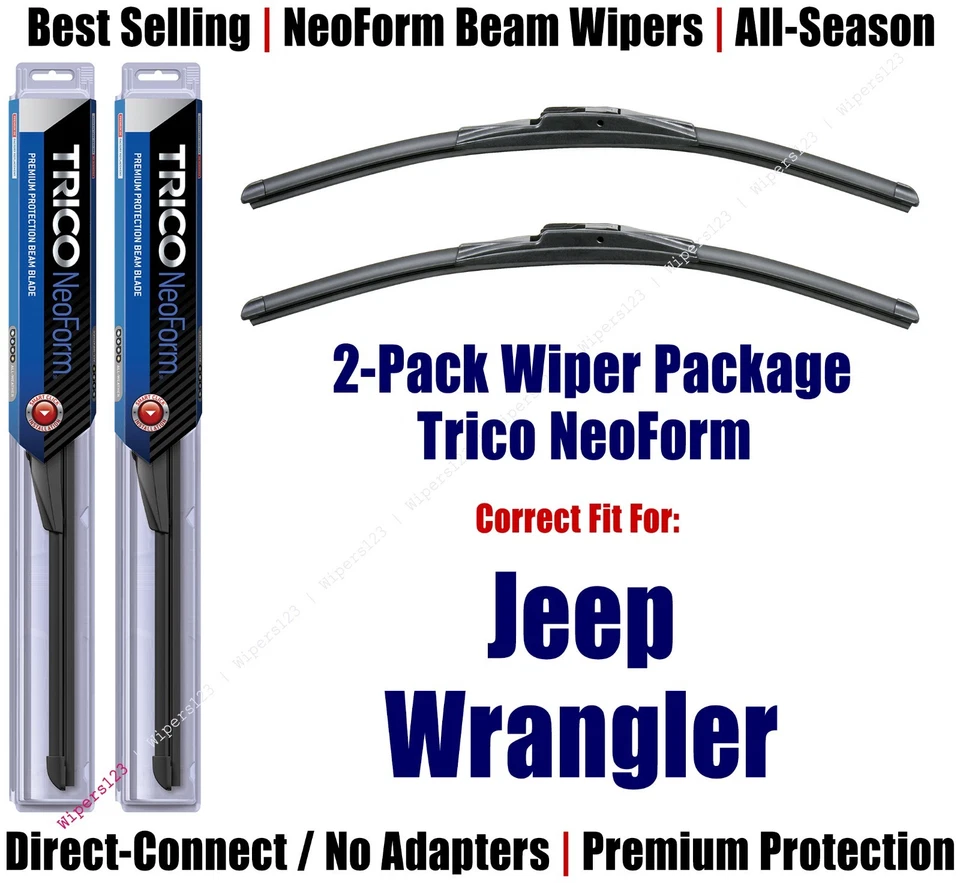 Paquete de 2 limpiaparabrisas NeoForm súper premium para Jeep Wrangler 2007-2017 - 16140x2 Foto 1 de 1