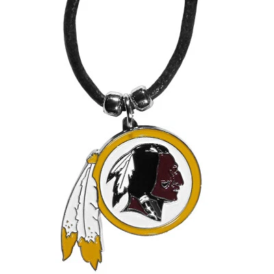 Collar con cordón de los Washington Redskins con logotipo encanto NFL fútbol americano joyería con licencia Foto 1 de 3