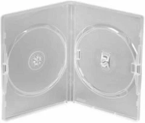 10 X Amaray Double Clear DVD Cases 14mm Spine Genuine Amaray UK STOCK - Afbeelding 1 van 1