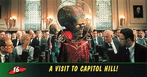 Mars Attacks! Topps Widevision # 16 1996 A V a Capitol Hill - Imagen 1 de 2