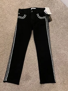 John Galliano Kids Collection Black Studs Designer Girls Jeans 8 years RRP £125 - Picture 1 of 4
