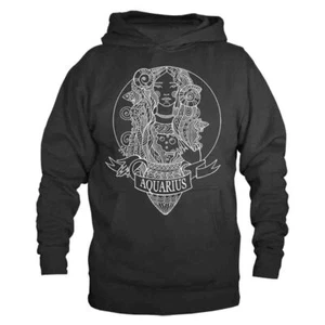 Sudadera con Capucha Gráfica Astrológica Horóscopo Signo del Zodiaco Acuario - Imagen 1 de 7
