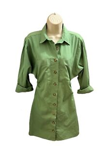 LCW Casual Women's Green Button Fron Dress Shirt Size Small