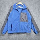 Columbia Jacket Mens Large Blue Full Zip Denali Fleece Shell Coat Outdoors Y2K