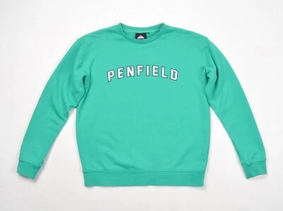 Penfield Crewneck Sweatshirt Turquoise Pullover Spell Out Stitched Retro Mens M Foto 1 de 4