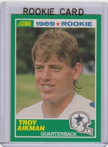 Troy Aikman ROOKIE CARD 1989 Score NFL FOOTBALL $$ RC Dallas Cowboys HOFer! - Bild 1 von 2