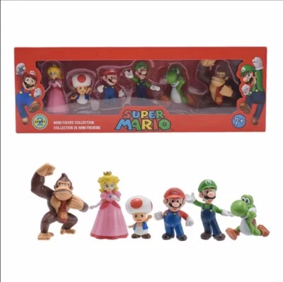 Super Mario Bro Figuras de Acción Juguetes Colección Pastel Topper Ornamento Nintendo Nuevo Foto 1 de 4