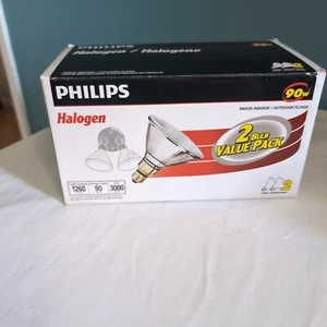 Philips Halogen Flood Lights 2-pack PAR38 1260 Lumens 90W 120V Tested Working - Picture 1 of 8