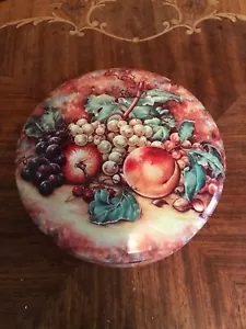 Vintage Fruit Tin Container Design By Daher Decorated Ware England #11101 - Picture 1 of 6