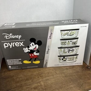 Disney 100 Year Anniversary Pyrex Glass Food Storage Bowl and Lid Set | 8 Pieces - Bild 1 von 6