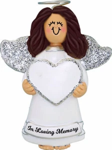 "In Loving Memory" Memorial Ornament (brunette female) ** PERSONALIZED FREE ** - Picture 1 of 1