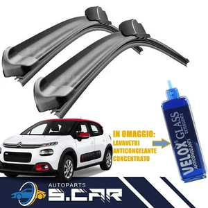 Kit 2 Spazzole Tergicristallo Anteriori Flat per CITROEN C3 III SX (650 410)mm - Foto 1 di 11