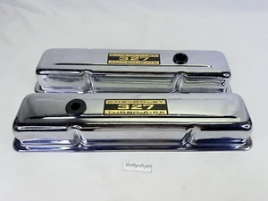 Smallblock Chevy Valve Chrome Covers. Nova 327/300 horsepower Turbofire Baffles - Picture 1 of 15