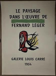 Fernand Léger affiche en lithographie 1954 art abstrait abstraction cubisme art - Imagen 1 de 2