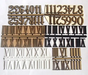 25 mm Self Adhesive Numerals Arabic/Roman Numbers for Clock Making, Clock Dials - Picture 1 of 7