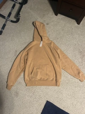 NUEVO con etiquetas Abercrombie & Fitch Essential Popover Sudadera con Capucha Amarillo/Dorado Talla M Foto 1 de 4