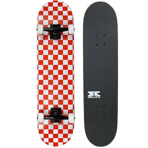 Krown KPC Skateboard Complete White/Red Checker 7.75" - Picture 1 of 5