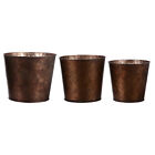Rustic Metal Vase Ceramic Kettle Vintage Flower Bucket (3pcs)