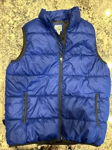 Old Navy Boy Blue Puffer Vest Large 10/12 - Picture 1 of 4