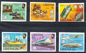 W LIBERIA 0742v-747v UPU TELEPHONE CENTENARY - Picture 1 of 1