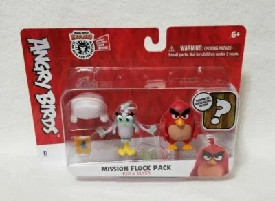 СЕРДИТЫЕ ПТИЦЫ МИССИЯ СТАЯ УПАКОВКА КРАСНЫЙ И СЕРЕБРЯНЫЙ ФИГУРКА 2 УПАКОВКИ НОВЫЙ И ЗАПЕЧАТАННЫЙ JAZWARES - Изображение 1 из 3