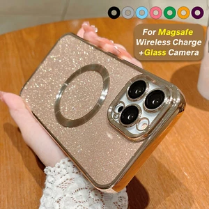 Bling Glitzer Hülle für iPhone 16 15 14 13 Pro Max MagSafe Magnet Beschichtung Slim - Bild 1 von 36