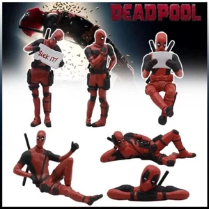 Decoration Deadpool Car Home Office Marvel 8cm X-MAN Funny Cute Figure Model Toy - Picture 1 of 11