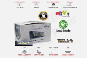 Cartine RIzla Argento Corte Silver Regular Ultra Sotile Tipo B 100 Libretti - Zdjęcie 1 z 1