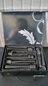 ISO 5 Piece Clipless Curler Set Interchangeble Wand Beauty Hair Heat Control - Picture 1 of 3