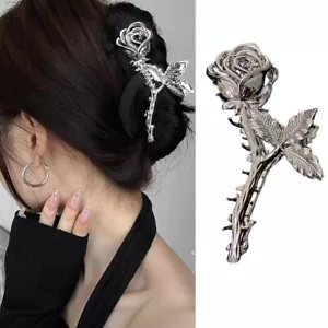 Metal Flower Hair Claw Clips Hair Bows for Women 1Pcs Rose Hair Claw Clips fo... - Picture 1 of 8