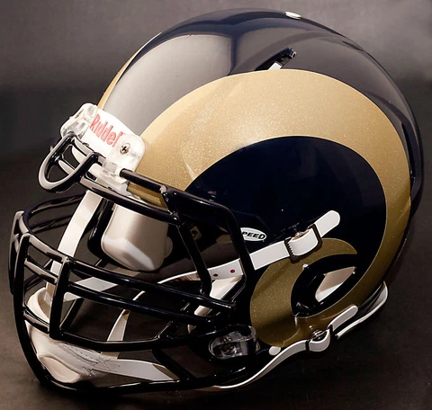 *CUSTOM* ST. LOUIS RAMS NFL Riddell Full Size SPEED Football Helmet Cover
