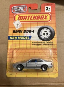 1990 MATCHBOX SUPERFAST MB 49 SILVER BMW 850-I NEW - Picture 1 of 2