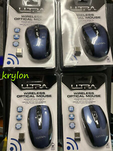 Ultra Wireless 2.4 GHz 1600 DPI 6 Button USB Optical Mouse 4 Mice LOT Retail