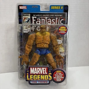Vintage Marvel Legends The Thing Series II Action Figure Sealed ToyBiz 2002 NEW - Picture 1 of 9