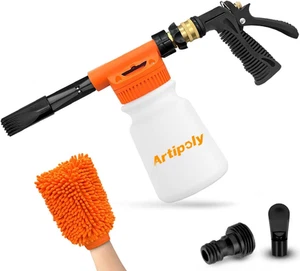 Car Wash Foam Gun + Microfiber Wash Mitt - Car Foam Sprayer - Foam Cannon - Picture 1 of 12