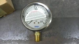 WIKA 9768688 Pressure Gauge 200PSI 2.5" 1/4" NPT Lower Mount - Picture 1 of 2