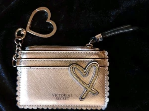 Victoria's Secret Keychain Card Holder GOLD Heart Keychain LIMITED EDITION  - Picture 1 of 5