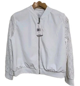 Giacca donna Kilburne & Finch grande zip con occhielli maniche in pizzo bianca nuova con etichetta - Foto 1 di 7