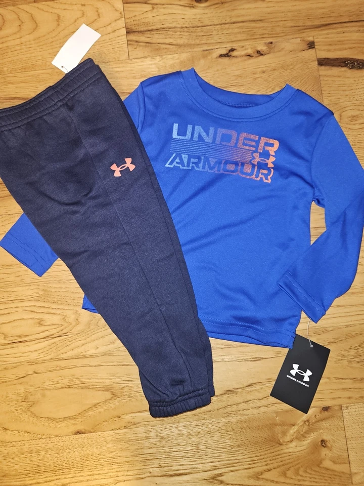 NWT boys Under Armour Long Sleeve/Jogger set size 12m 24m - Image 1 of 1