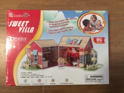 Sweet Villa 3D Puzzle Multifunctional Lights Up 84 Pieces Ages 8+ NEW  - Image 1 of 4