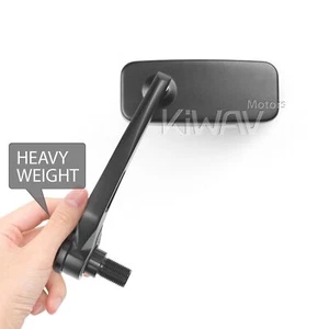 KiWAV Classic Black Heavy Weight Bar End Mirrors M16 for Yamaha MT-01 '05-'12 - Picture 1 of 8