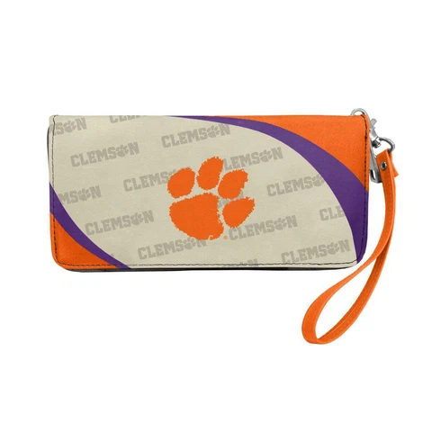 Clemson Tigers Curve Zip Organizer Ladies Wallet Cover