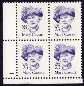Scott #2181 Mary Cassatt Plate Block of 4 Stamps - MNH - Picture 1 of 3