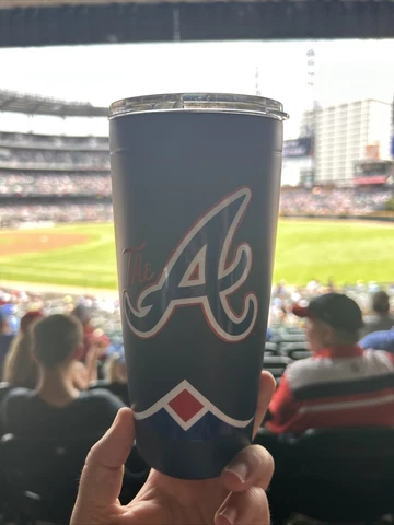 New Braves City Connect The A WinCraft Metal Cup Travel Tumbler A-List Exclusive Cover
