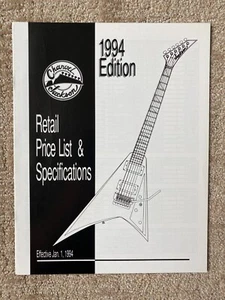1994 CHARVEL/JACKSON - Retail Price List & Specifications - 12 pgs -MINT! - Picture 1 of 5