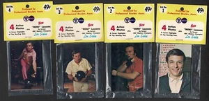 Juego de 40 bolos PBA 1972 Pro Bowlers en 10 paquetes de 4 tarjetas +10 tarjetas de lección - Imagen 1 de 6
