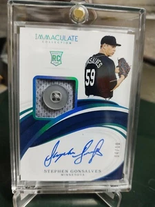 2019 Panini Immaculate Stephen Gonsalves Minnesota Twins Rookie Auto Relic#06/10 - Picture 1 of 3