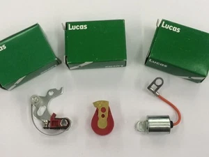 Lucas Distributor points, Condenser and Red Rotor Arm Set 25D4 - Picture 1 of 1