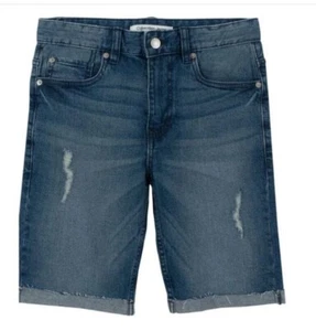 CALVIN KLEIN Big Boys Fashion Hollis Stretch Denim Distressed Shorts Size 14 NWT - Picture 1 of 9